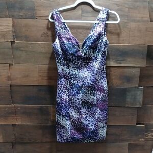 Guess Multicolor Abstract Mini Dress